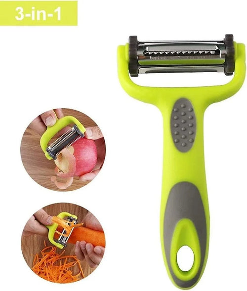 3 in 1 Fruit and Vegetable Peeler Multifunction Stainless Steel Manual Kitchen Peeler