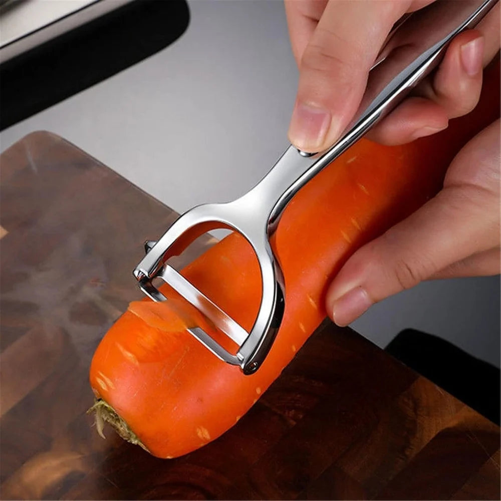 Stainless Steel Vegetable & Fruit Peeler with Sharp Blade Ergonomic Manual Kitchen Tool