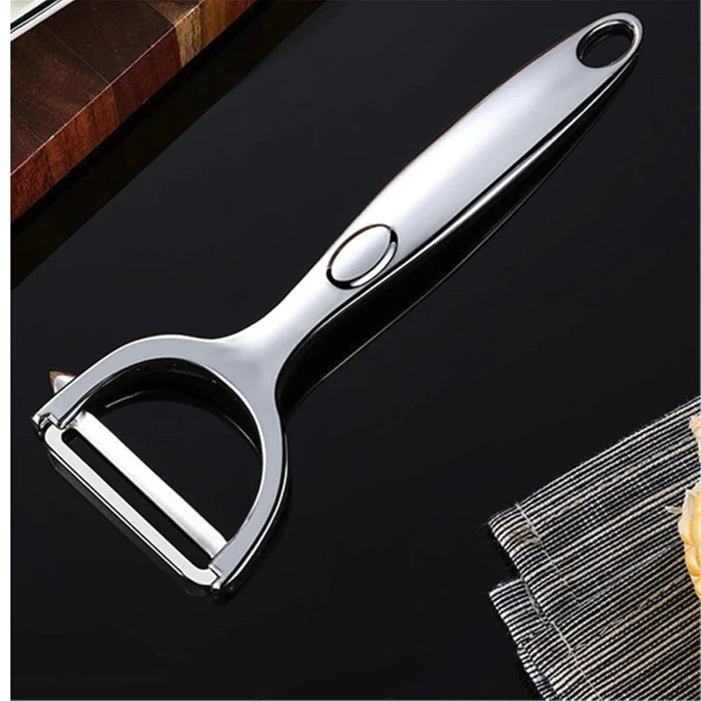 Stainless Steel Vegetable & Fruit Peeler with Sharp Blade Ergonomic Manual Kitchen Tool