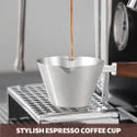 90ml Stainless Steel Espresso Measuring Cup with Wooden Handle
