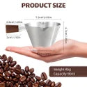 90ml Stainless Steel Espresso Measuring Cup with Wooden Handle