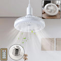 E27 LED Ceiling Fan with Light & Remote Control – Easy Screw-In Socket Fan Lamp for Home