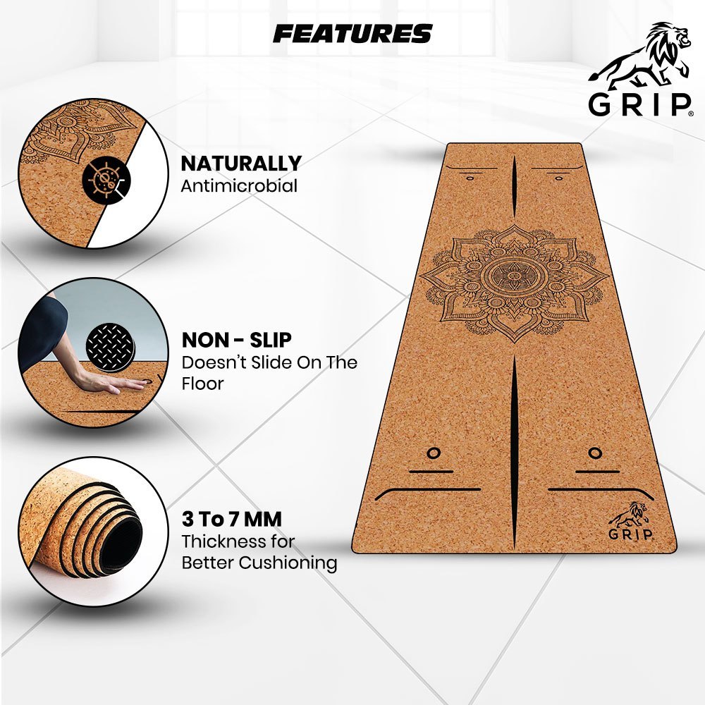 Grip Cork Yoga Mat – Premium Non-Slip Exercise & Meditation Mat