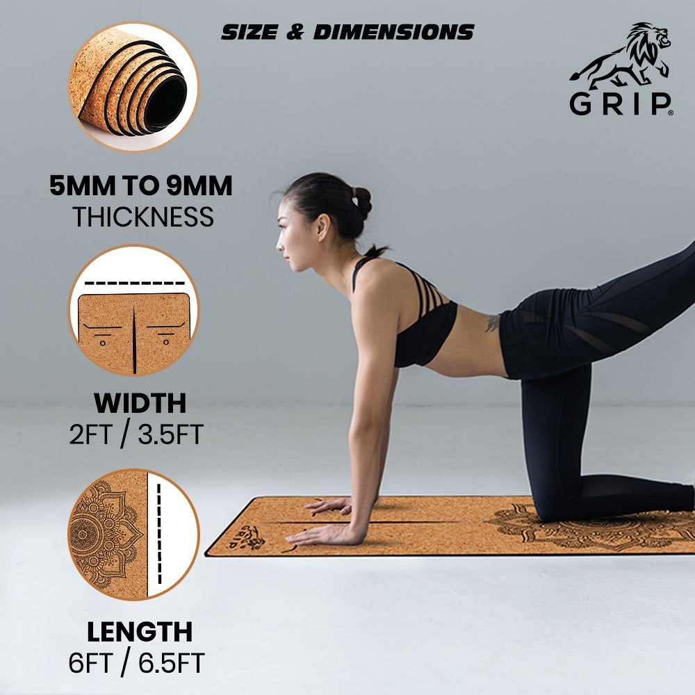 Grip Cork Yoga Mat – Premium Non-Slip Exercise & Meditation Mat