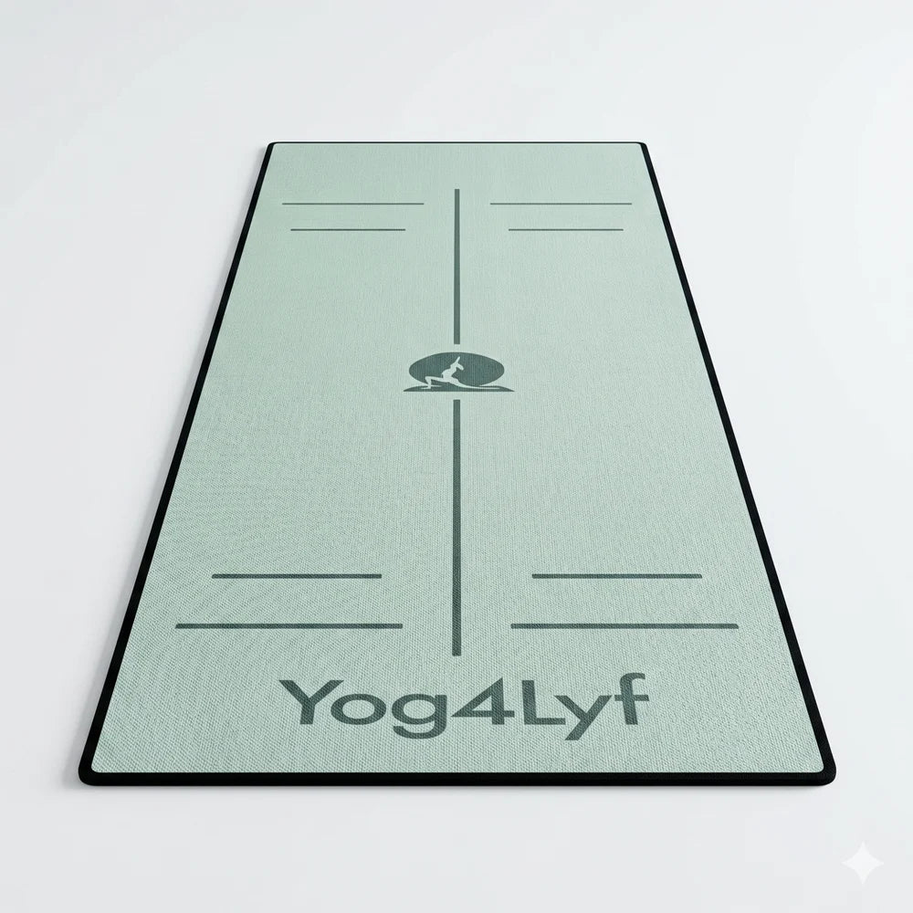 Maa Gaia Premium Organic Cotton Yoga Mat with Yoga Belt – 12mm Non-Slip Exercise & Meditation Mat