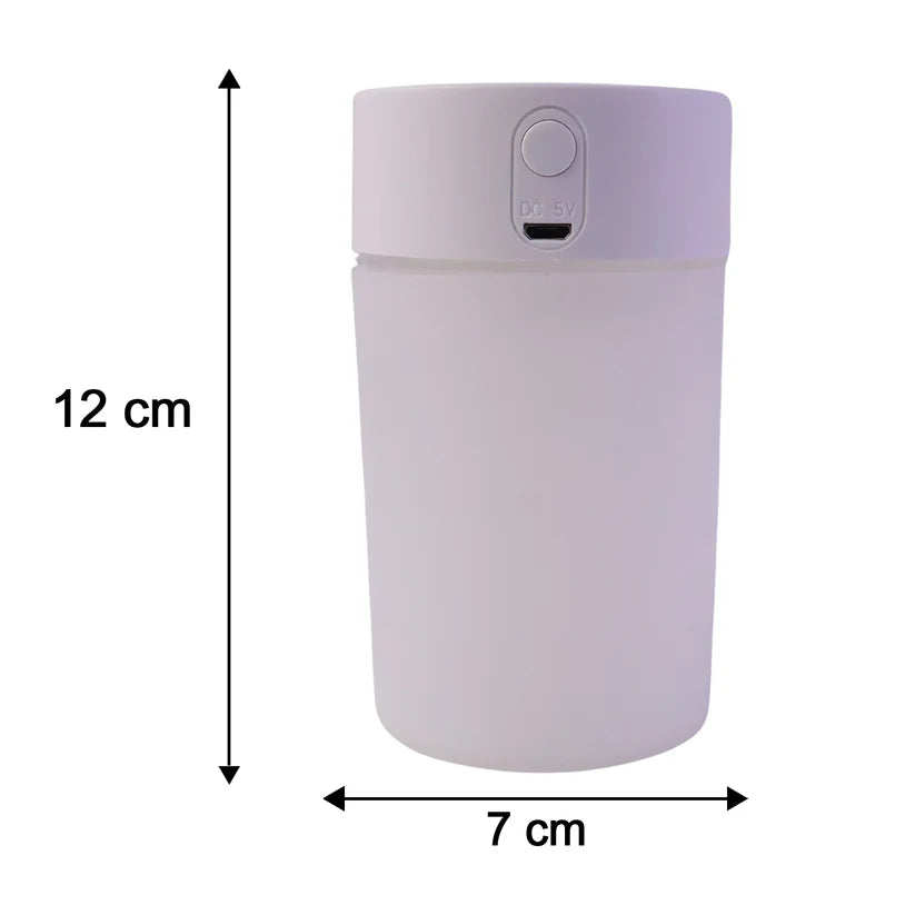 Mini USB Cool Mist Humidifier – Portable Desktop Air Diffuser with LED Night Light for Home & Office