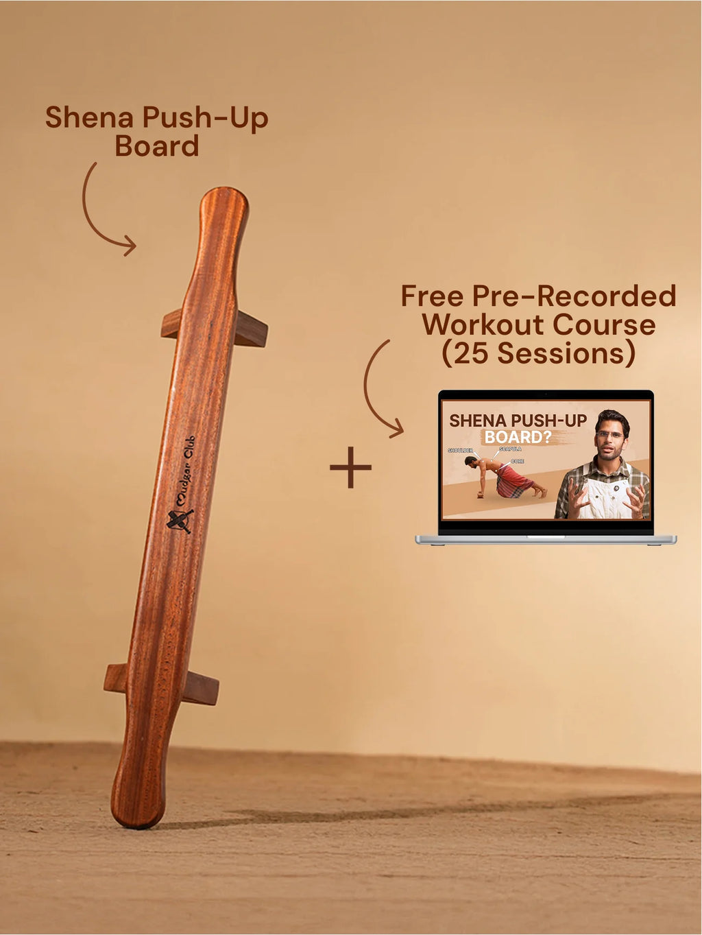Mudgar Club: Shena Push-up board + Free Recorded Course