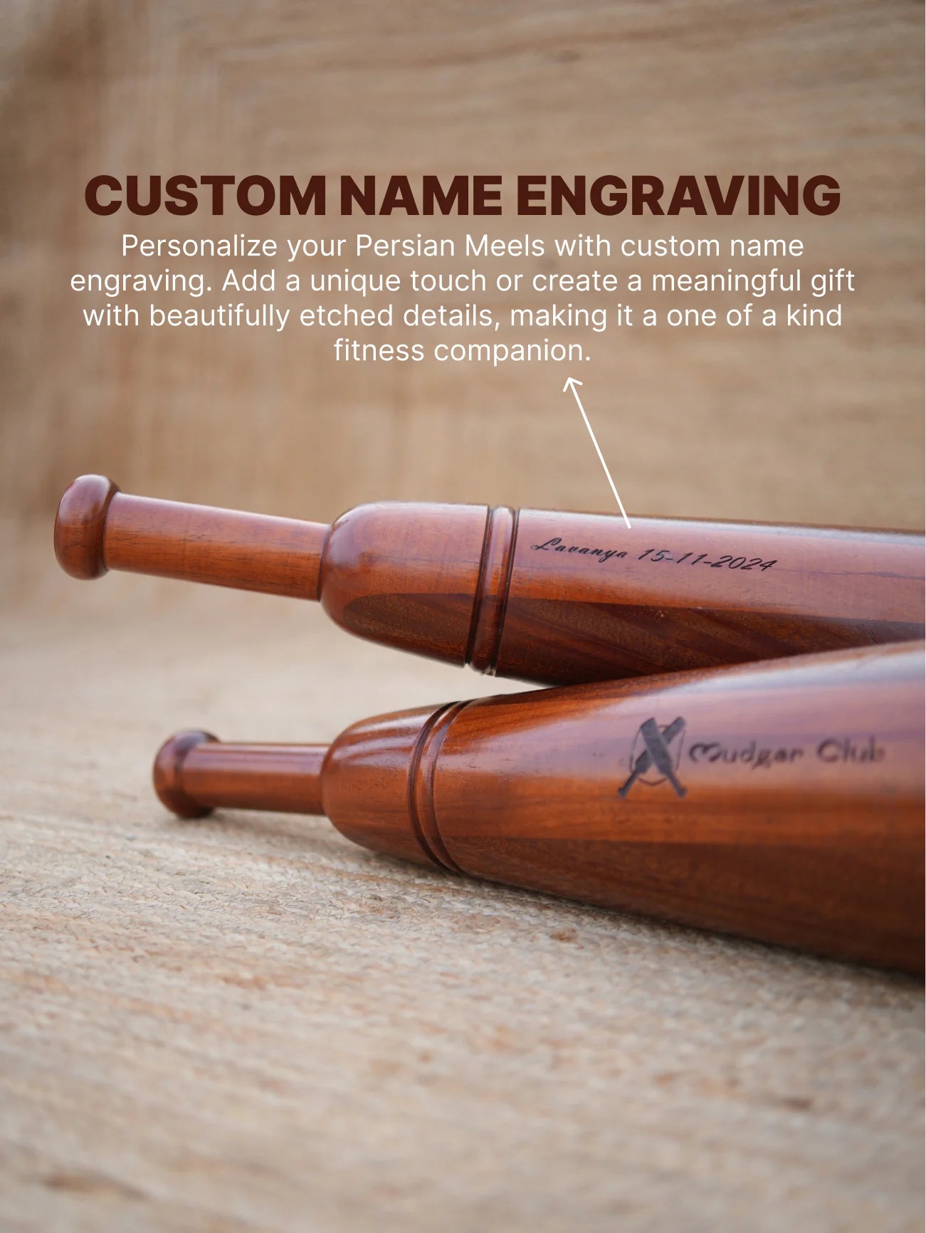 Mudgar Club Wooden Persian Meels