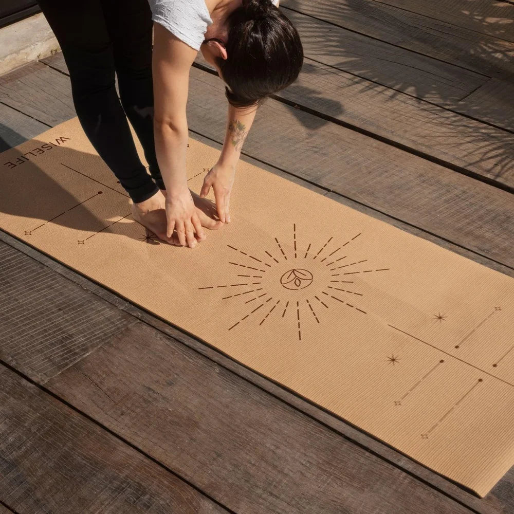 Wiselife Cork & TPE Yoga Mat – 5mm Non-Slip Fitness & Exercise Mat