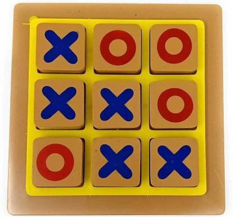 Wooden Kanta Zero Game – Classic Tic-Tac-Toe X & O Strategy Board Game for Kids & Family