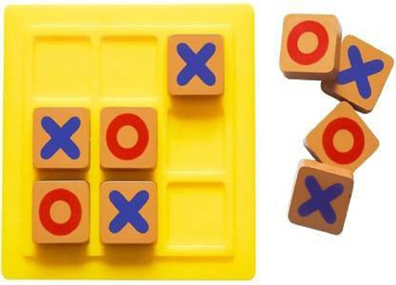 Wooden Kanta Zero Game – Classic Tic-Tac-Toe X & O Strategy Board Game for Kids & Family