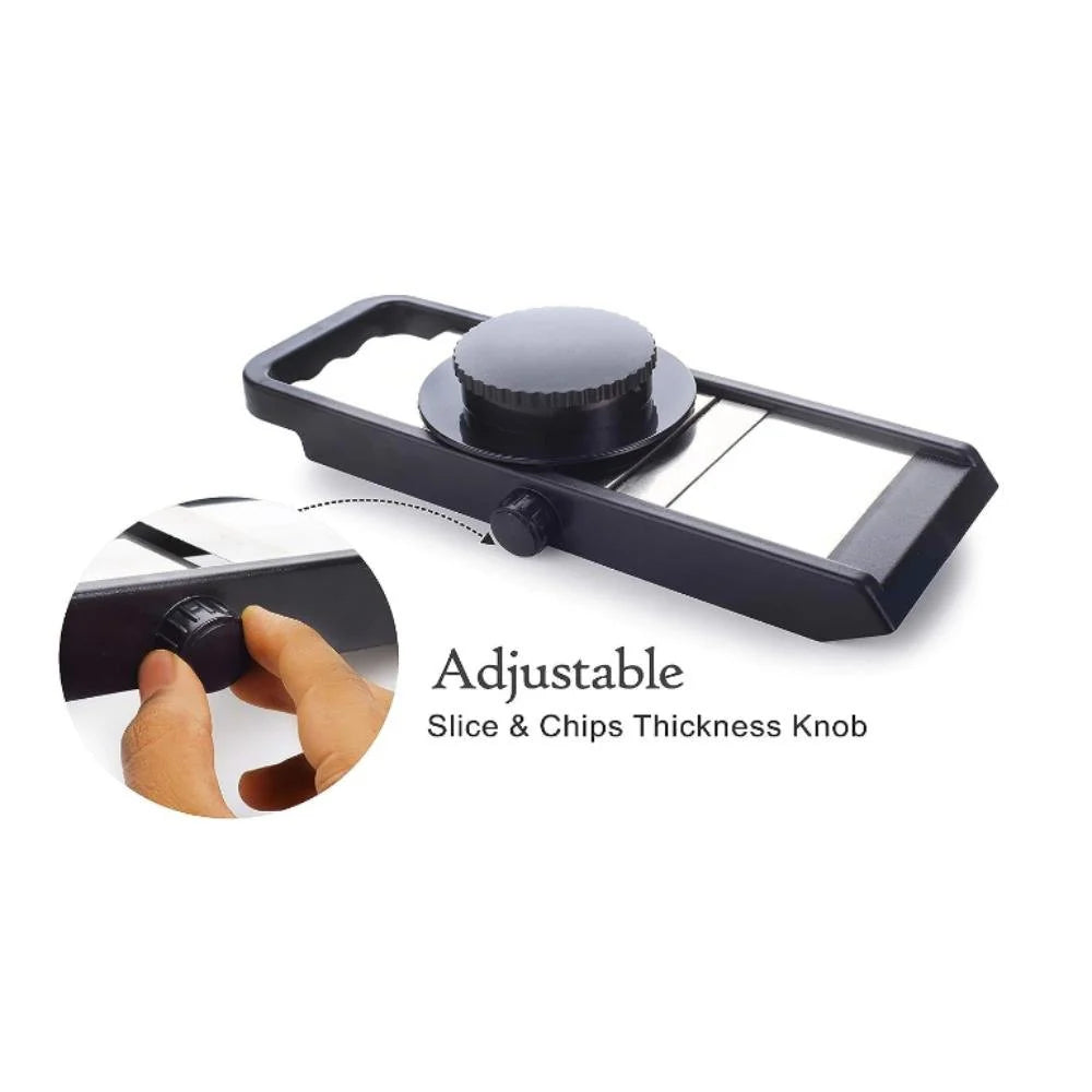 Manual Stainless Steel Adjustable Vegetable Slicer | Multi-Purpose Fruit & Vegetable Cutter for Kitchen