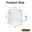 2 Pcs 75ml Espresso Shot Glass Measuring Cups Double Shot Set