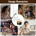2 Pcs 75ml Espresso Shot Glass Measuring Cups Double Shot Set
