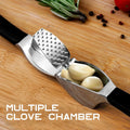 Garlic Press Mesher Set of 3 Pcs | Stainless Steel Garlic Crusher with Garlic Skin Peeler for Kitchen