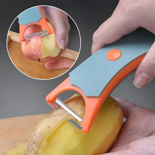 ilver 2 in 1 Fruit Peeler | Dual Sharp Stainless Steel Blade Vegetable & Fruit Peeler