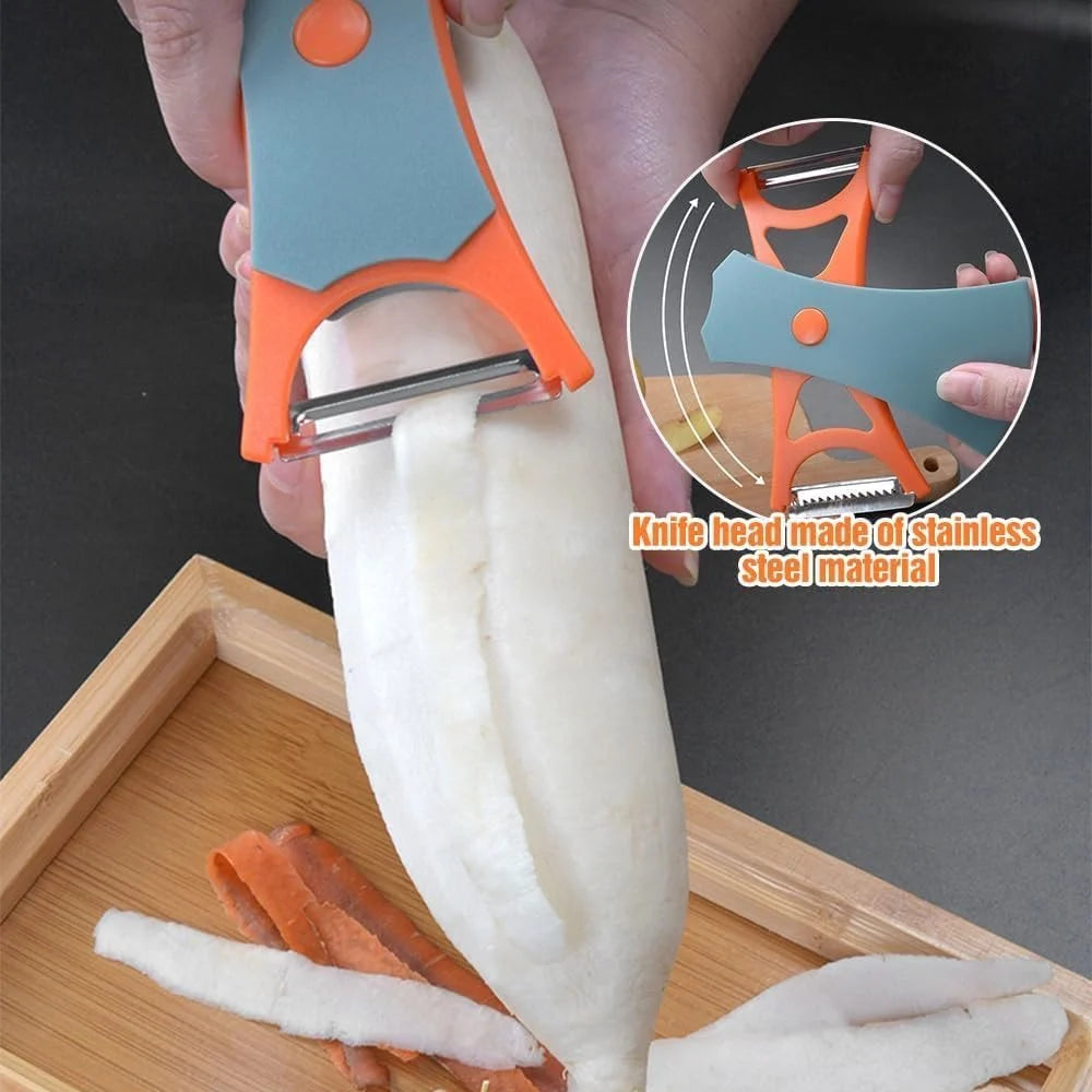 ilver 2 in 1 Fruit Peeler | Dual Sharp Stainless Steel Blade Vegetable & Fruit Peeler