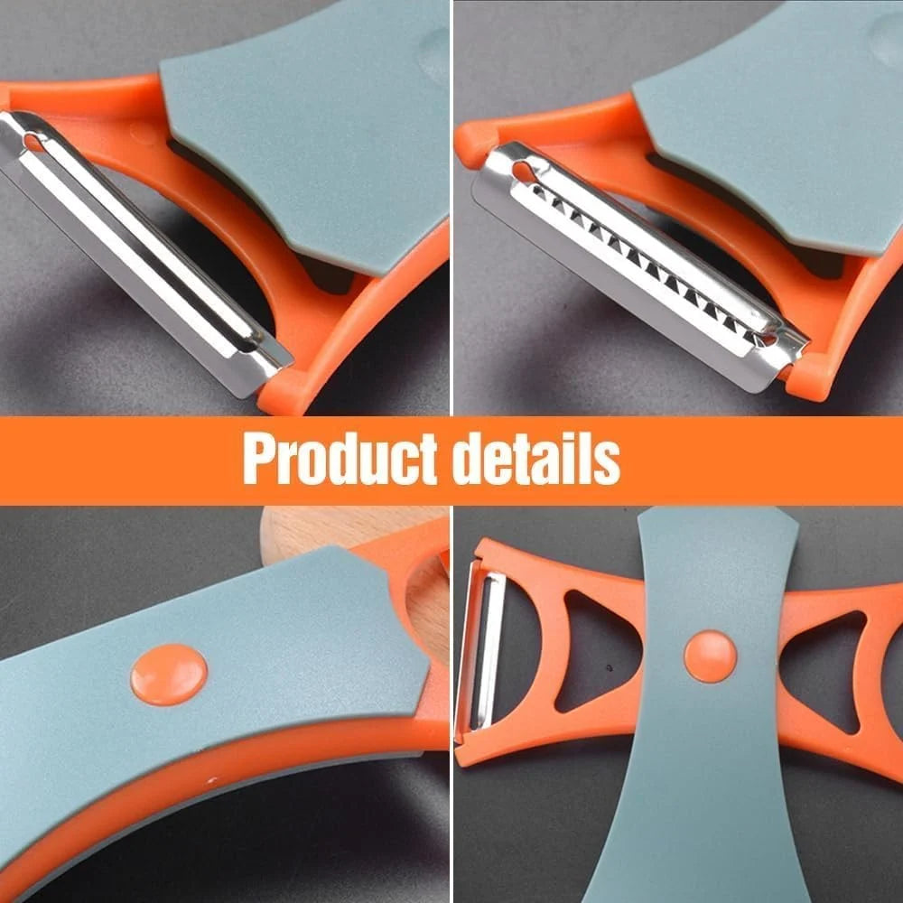 ilver 2 in 1 Fruit Peeler | Dual Sharp Stainless Steel Blade Vegetable & Fruit Peeler