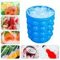 2-1 Silicone Ice Bucket with Lid & Ice Cube Maker Mold