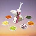 Adjustable Multipurpose Stainless Steel Mandoline Slicer with Spring Safety Holder for Fruits & Vegetables