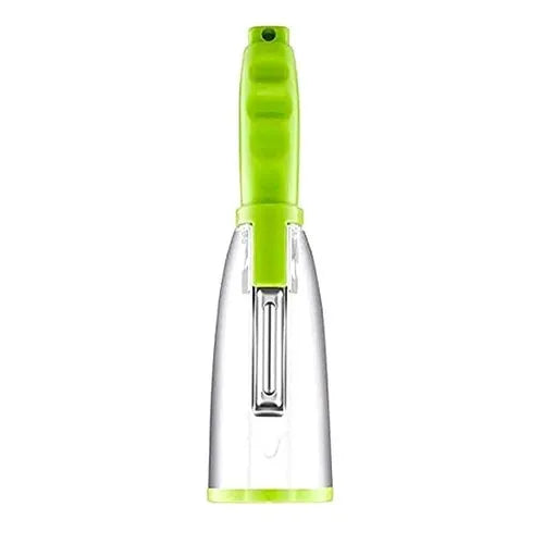 Multicolor Fruit & Vegetable Peeler with Storage Box Stainless Steel Manual Kitchen Peeling Tool