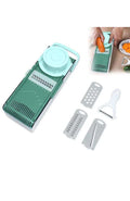 Portable Vegetable Slicer with 6 Interchangeable Blades | Multi-Function Food Slicer with Hand Guard & Storage Container