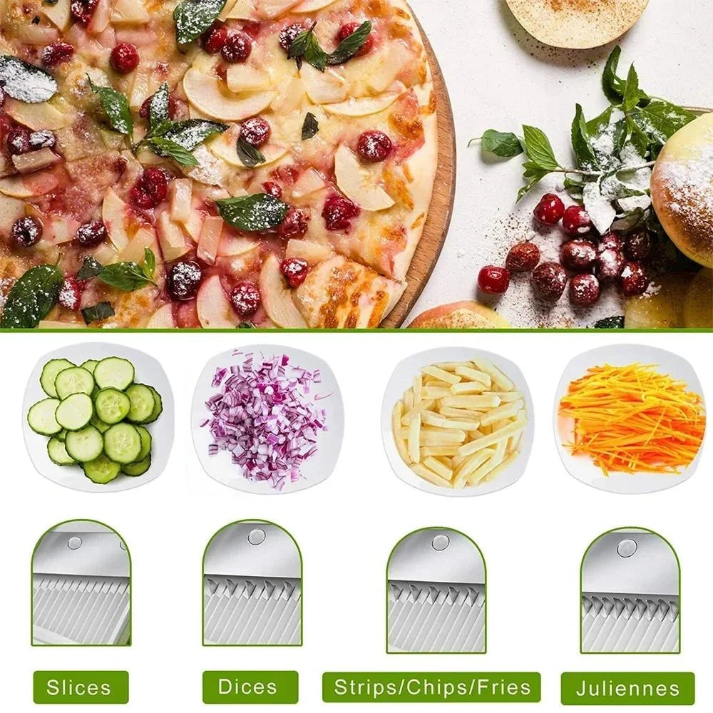 Safe Mandoline Slicer | Adjustable Vegetable & Fruit Slicer for Kitchen