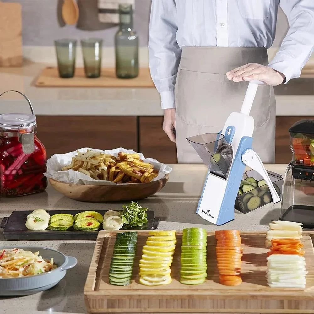 Safe Mandoline Slicer | Adjustable Vegetable & Fruit Slicer for Kitchen