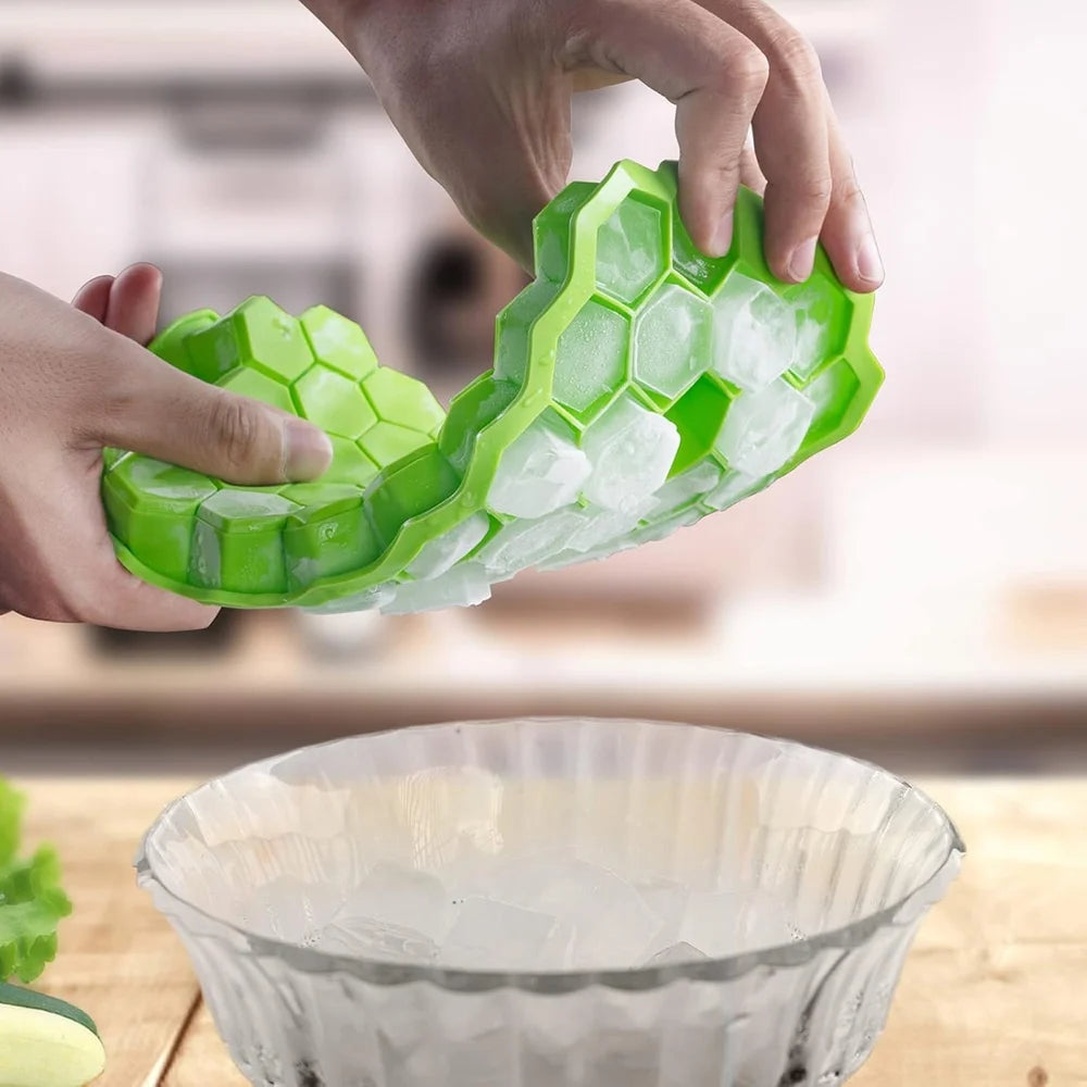 ilicone Ice Cube Tray | Flexible Food Grade Ice Mold for Freezer