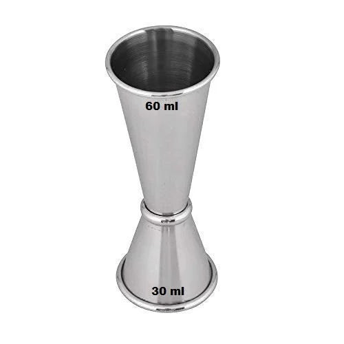 30/60ml Stainless Steel Cone Ring Jigger Measuring Cup Silver